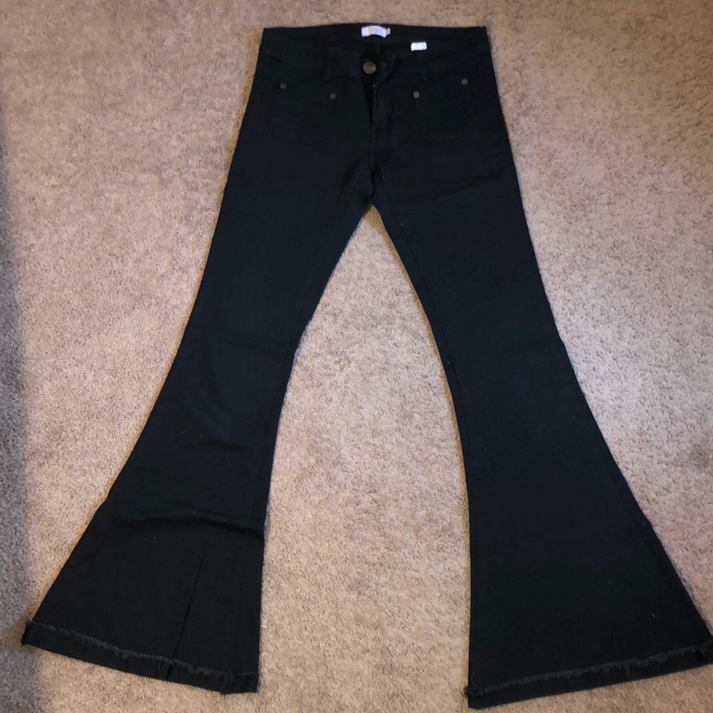 Black flare jeans